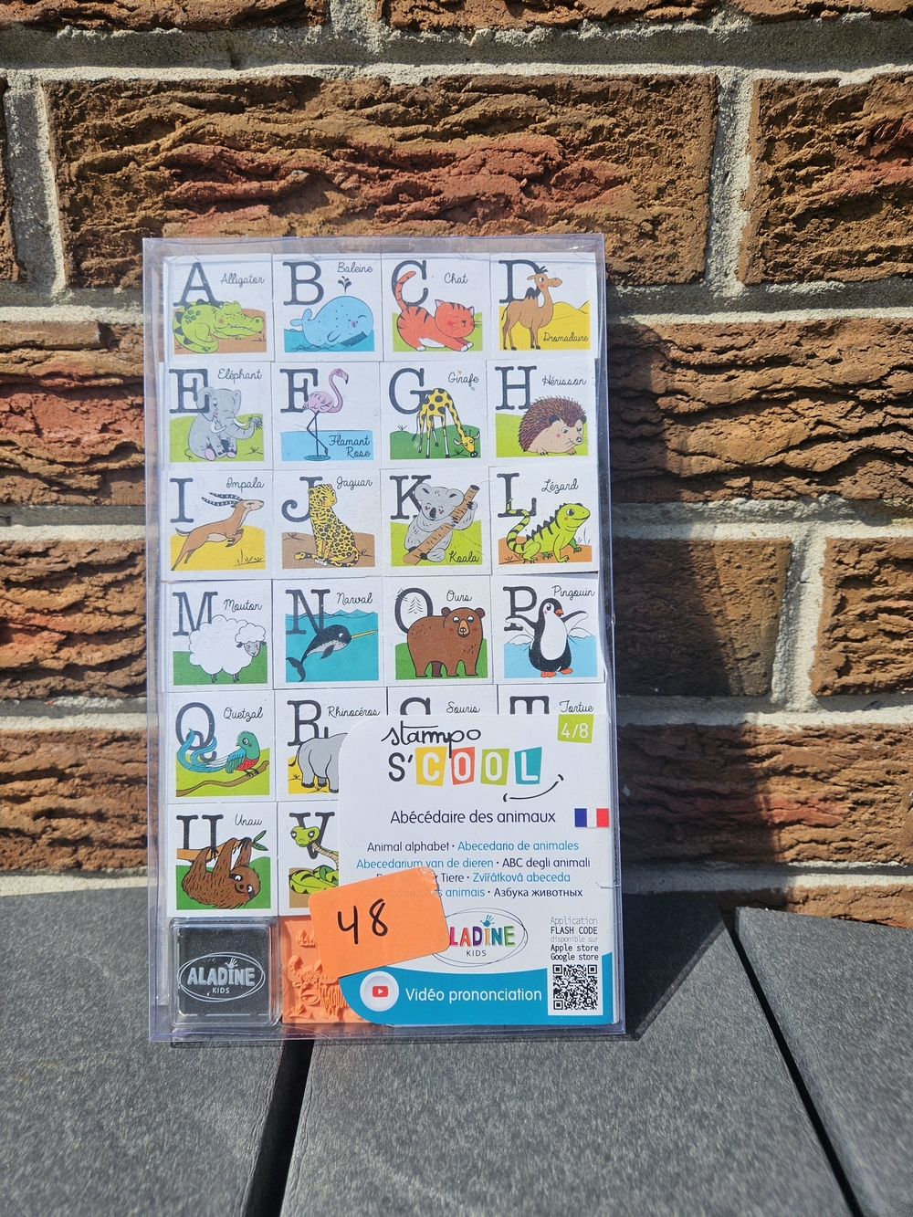 Aladine French Animal Alphabet Stampo S'Cool Animal Alphabet Stamps - Multicolor